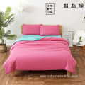 Polyester Brushed 4 Piece Solid Color Bed Sheet